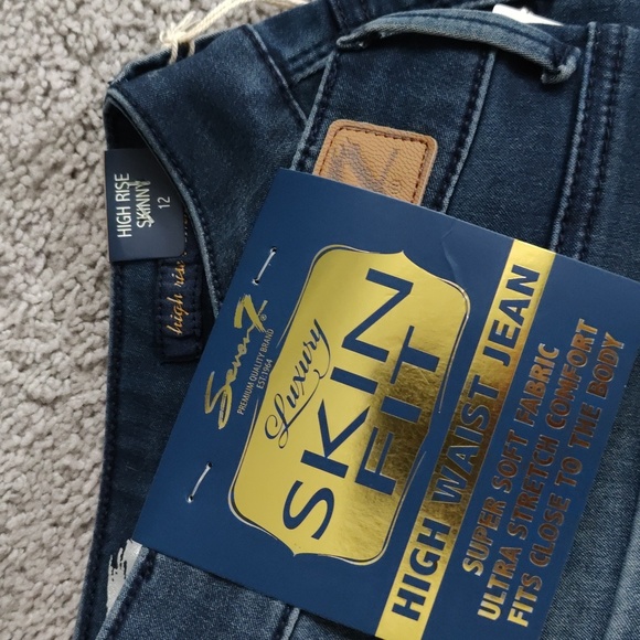 Seven7 Skinny Skin Fit Stretch Jeans Size 12 NEW - Picture 7 of 9